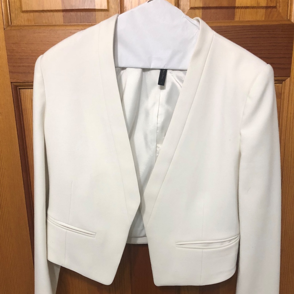 White Cropped Jacket
